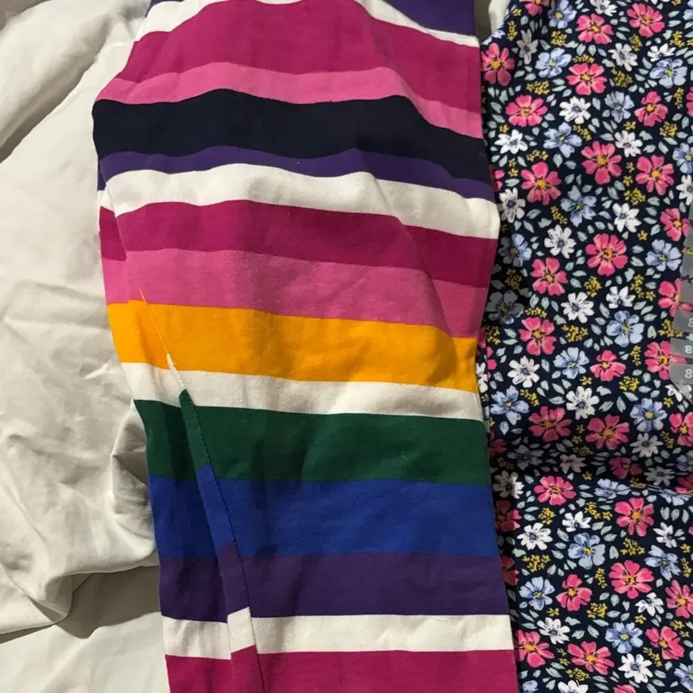Colorful 7/8 Striped Issac Mizrahi worn once & Floral Kids Bottoms Carters NWT